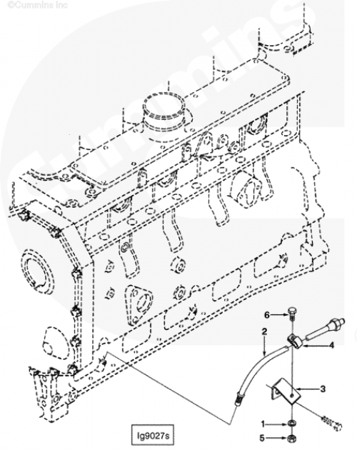Кронштейн трубки щупа уровня масла для двигателя Cummins 6BT / EQB