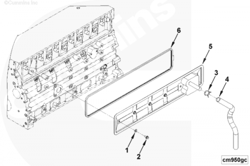 Крышка боковая толкателей клапана для двигателя Cummins 6BT / EQB
