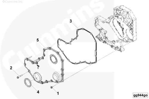 Крышка передних распределительных шестерен для двигателя Cummins 6BT / EQB