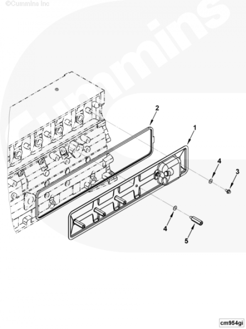 Крышка толкателей клапана для двигателя Cummins 6BT / EQB