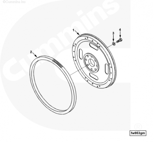 Маховик для двигателя Cummins 6BT / EQB