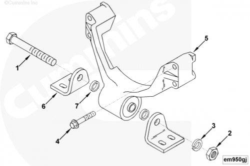 Опора двигателя передняя для двигателя Cummins 6BT / EQB