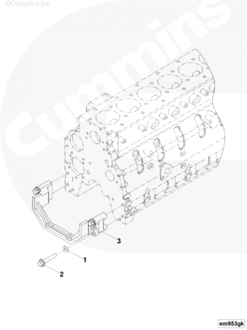Опора двигателя передняя для двигателя Cummins 6BT / EQB