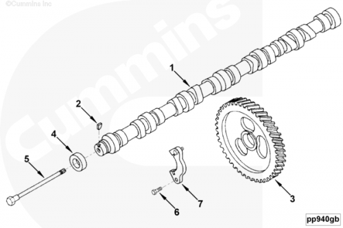 Распределительный вал для двигателя Cummins 6BT / EQB