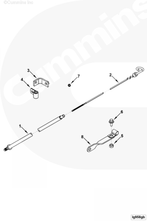 Трубка щупа уровня масла для двигателя Cummins 6BT / EQB