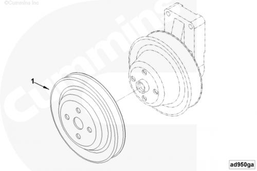 Шкив вспомогательных агрегатов для двигателя Cummins 6BT / EQB