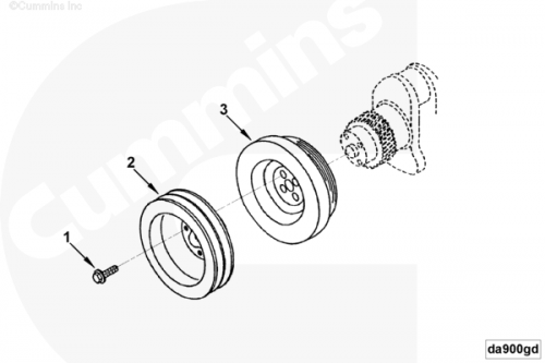 Шкив коленвала для двигателя Cummins 6BT / EQB