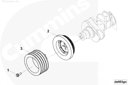 Шкив коленвала для двигателя Cummins 6BT / EQB