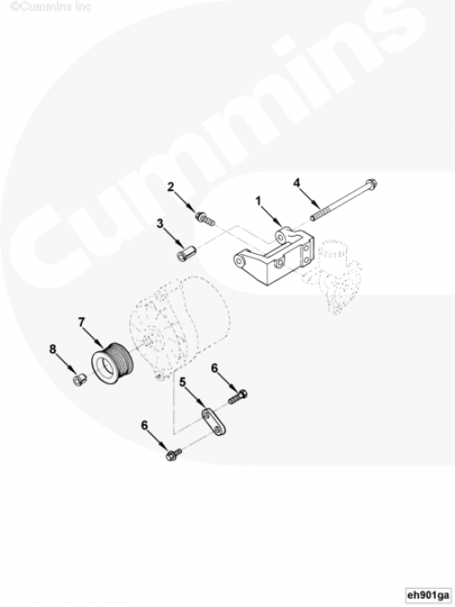 Болт крепления генератора для двигателя Cummins 6BT / EQB