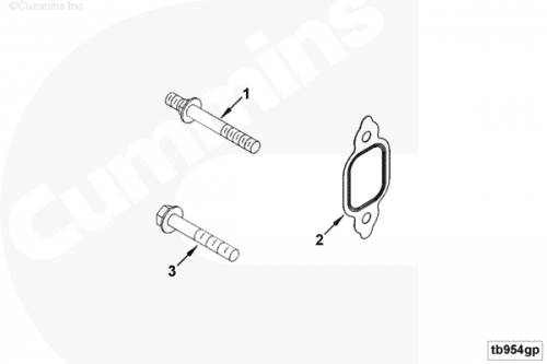 Болт крепления выпускного коллектора для двигателя Cummins 6BT / EQB