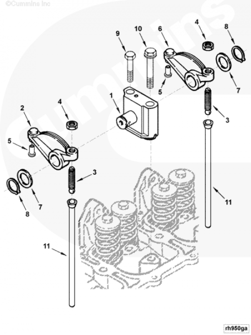 Болт крепления коромысла для двигателя Cummins 6BT / EQB