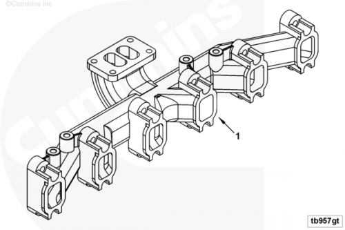 Выпускной коллектор для двигателя Cummins 6BT / EQB