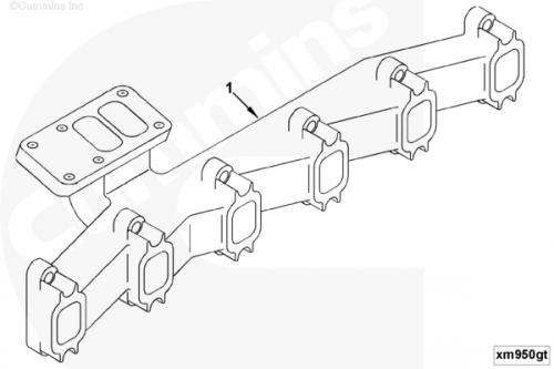 Выпускной коллектор для двигателя Cummins 6BT / EQB