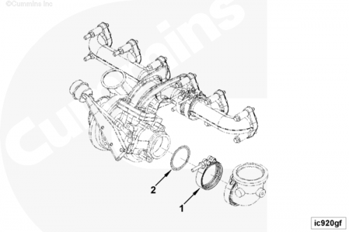 Кольцо уплотнительное патрубка выпускного для двигателя Cummins 6BT / EQB