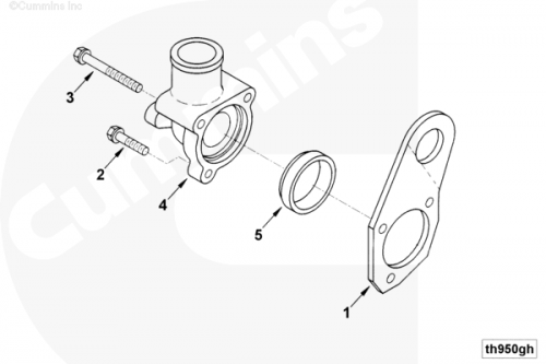 Корпус термостата для двигателя Cummins 6BT / EQB