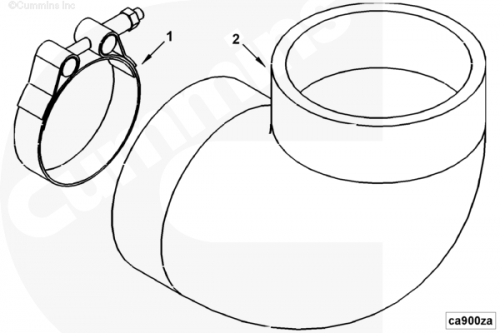 Патрубок забора воздуха для двигателя Cummins 6BT / EQB