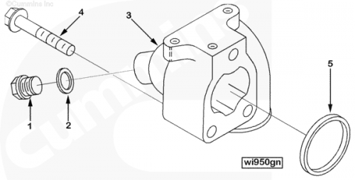 Пробка соединения входного водяного патрубка для двигателя Cummins 6BT / EQB
