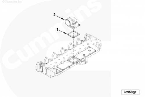Прокладка впускного воздушного патрубка для двигателя Cummins 6BT / EQB