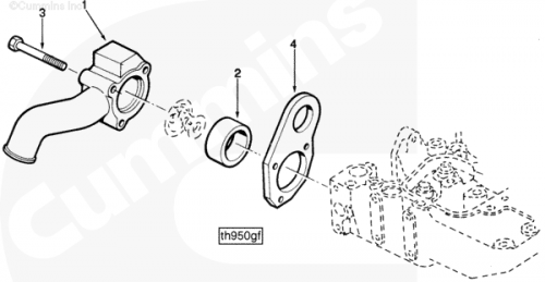 Уплотнение термостата для двигателя Cummins 6BT / EQB