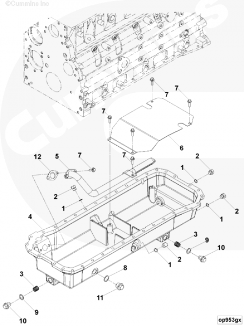 Поддон картера для двигателя Cummins 6BT / EQB
