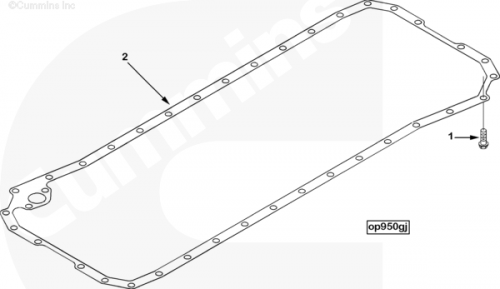 Прокладка поддона картера для двигателя Cummins 6BT / EQB