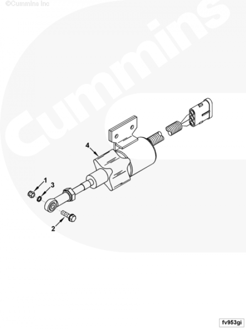 Соленоид ТНВД (клапан отсечки топлива) для двигателя Cummins 6BT / EQB