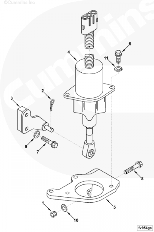 Соленоид ТНВД (клапан отсечки топлива) для двигателя Cummins 6BT / EQB