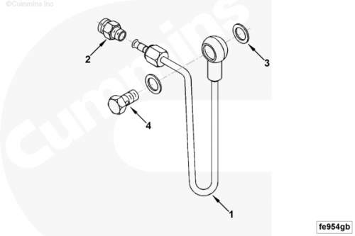 Трубка коррекции топливной смеси для двигателя Cummins 6BT / EQB