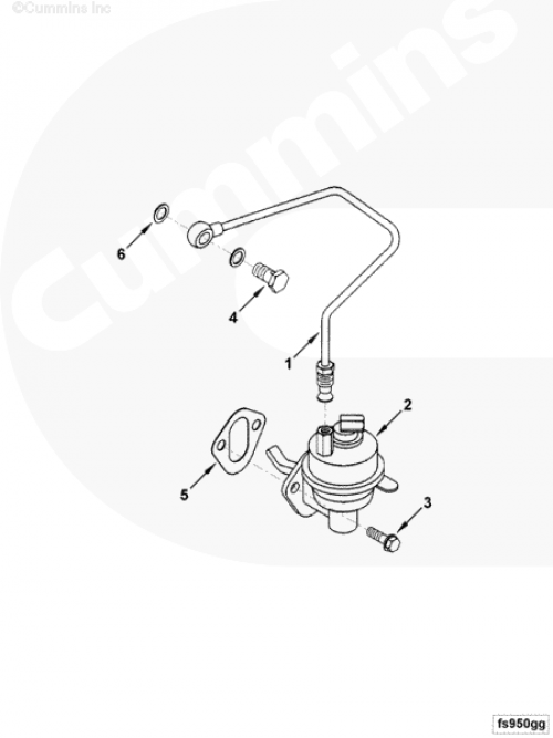 Трубка топливная ТННД для двигателя Cummins 6BT / EQB