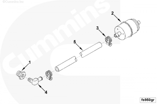 Трубка топливного фильтра для двигателя Cummins 6BT / EQB
