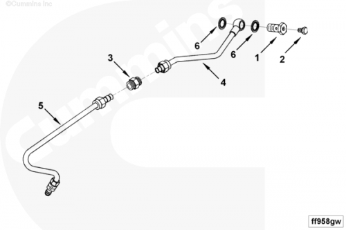 Трубопровод топливного фильтра для двигателя Cummins 6BT / EQB