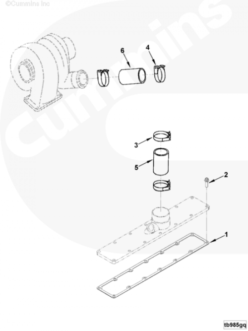 Патрубок турбины для двигателя Cummins 6BT / EQB