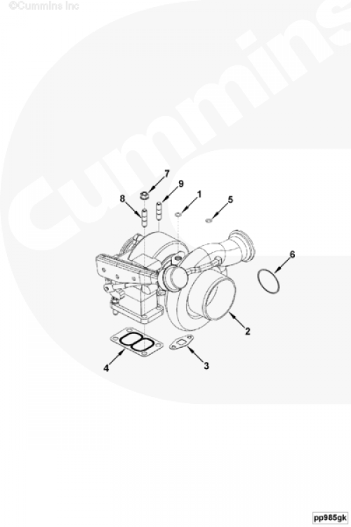 Турбокомпрессор для двигателя Cummins 6BT / EQB