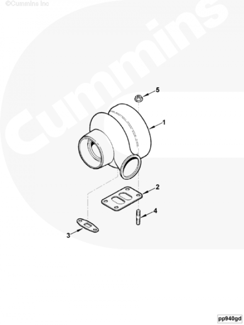 Турбокомпрессор для двигателя Cummins 6BT / EQB