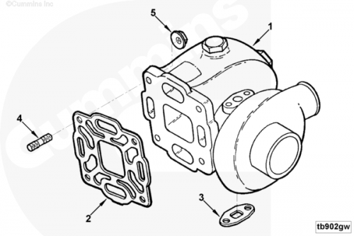 Турбокомпрессор Holset HX40 для двигателя Cummins 6BT / EQB