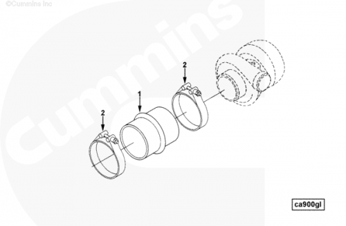 Хомут патрубка воздушного для двигателя Cummins 6BT / EQB
