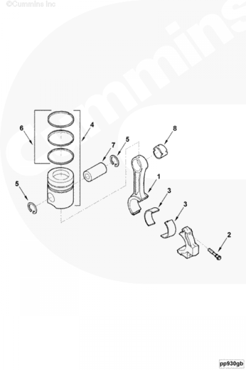 Палец поршневой для двигателя Cummins 6BT / EQB