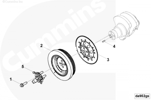 Адаптер демпфера для двигателя Cummins 6ISBe 5.9L