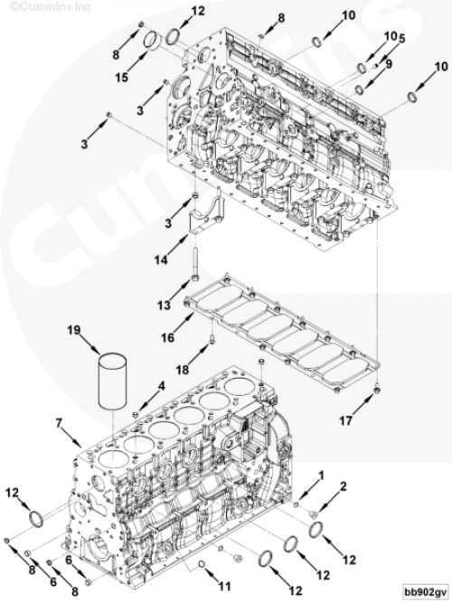 Блок цилиндров для двигателя Cummins 6ISBe 5.9L