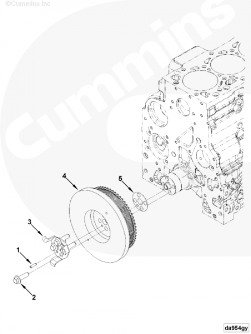 Демпфер (Гаситель резонансных колебаний) для двигателя Cummins 6ISBe 5.9L