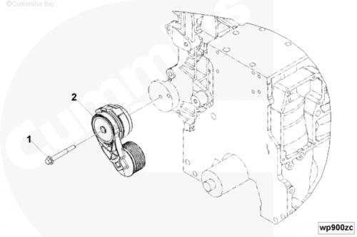 Натяжитель ремня для двигателя Cummins 6ISBe 5.9L