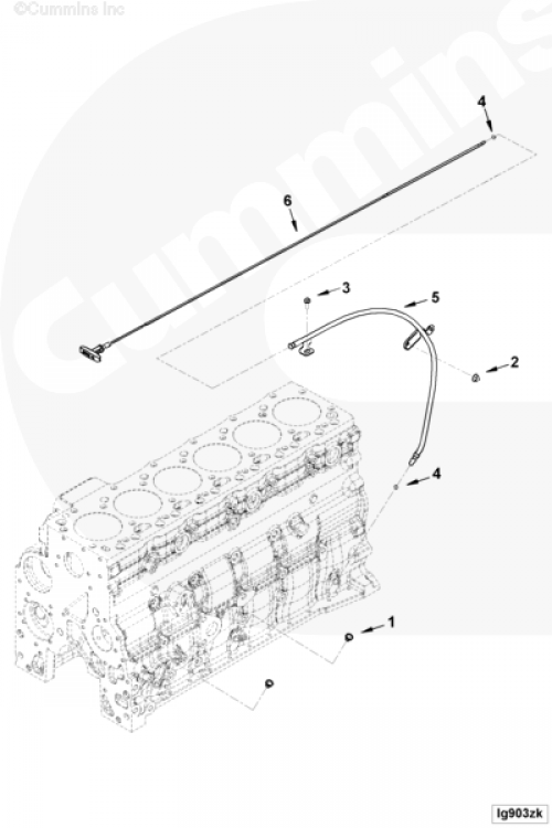 Трубка щупа уровня масла для двигателя Cummins 6ISBe 5.9L