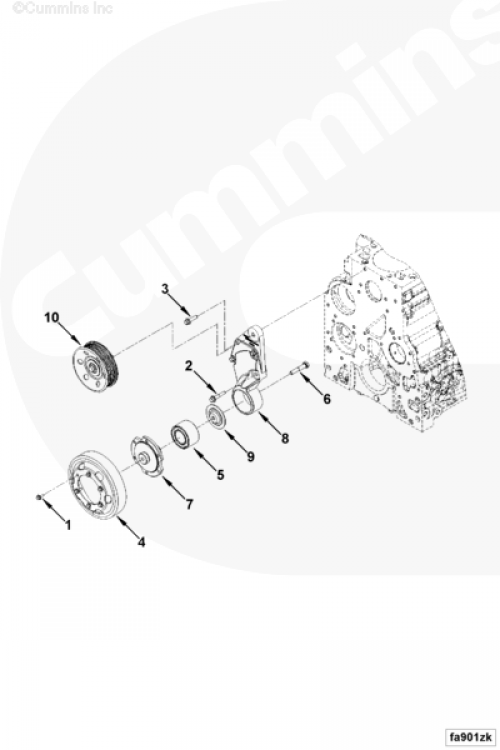 Шкив вентилятора для двигателя Cummins 6ISBe 5.9L