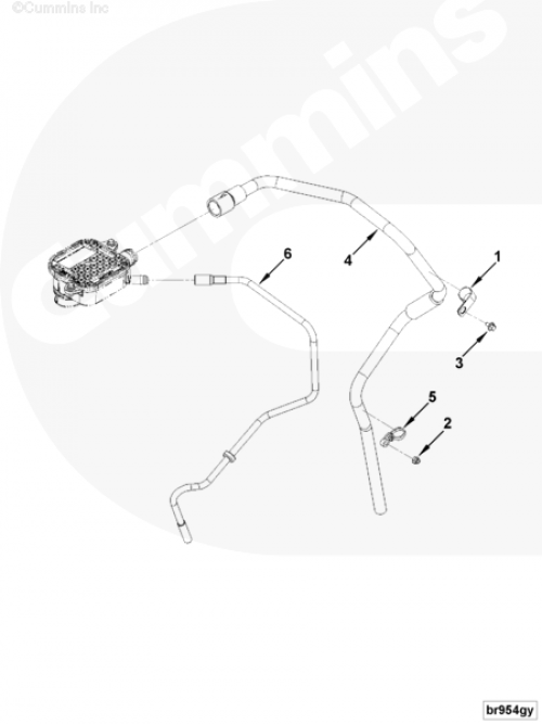 Трубка сапуна для двигателя Cummins 6ISBe 5.9L