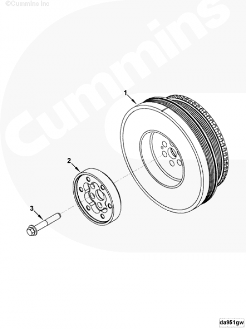 Гаситель крутильных колебаний (демпфер) для двигателя Cummins 6ISBe 6.7L