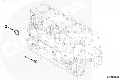 Заглушка блока цилиндров для двигателя Cummins 6ISBe 6.7L