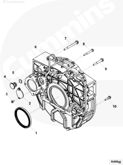 Картер маховика для двигателя Cummins 6ISBe 6.7L