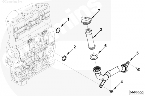 Трубка маслозаливной горловины для двигателя Cummins 6ISBe 6.7L