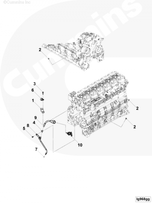 Трубка щупа уровня масла для двигателя Cummins 6ISBe 6.7L
