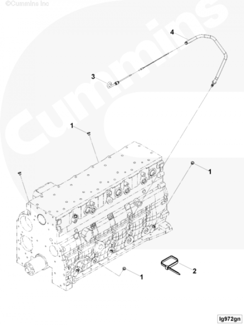 Трубка щупа уровня масла для двигателя Cummins 6ISBe 6.7L